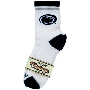 white vintage mini crew socks with Penn State Athletic Logo